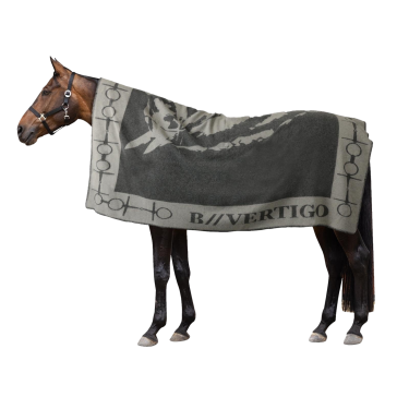 Couverture imprimée avec cheval et mors B Vertigo Beauté noir