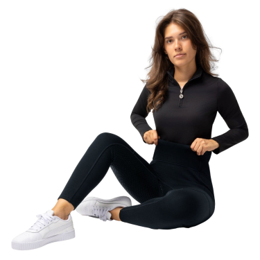 Legging thermique fond intégral femme Horze Greta Marine foncé Bleu