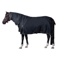 Couverture d'extérieur Pony avec col fixe 200 g Horze Glasgow Myrtille Gris