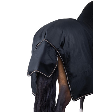 Couverture d'extérieur Pony avec col fixe 200 g Horze Glasgow Myrtille Gris