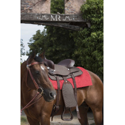 Tapis Westride Navajo coton/acrylique uni Rouge