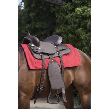 Tapis Westride Navajo coton/acrylique uni Rouge