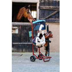 Chariot porte selle démontable Hippotonic Bordeaux Chariot porte selle démontable Hippotonic Bordeaux