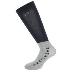 Chaussettes Equithème Compet 2 paires Marine / gris clair Bleu