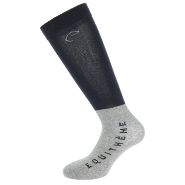 Chaussettes Equithème Compet 2 paires Marine / gris clair Bleu