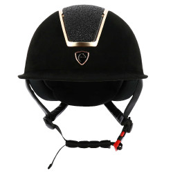 Casque Equithème Glint Lamé Noir / or rose nouveau modèle