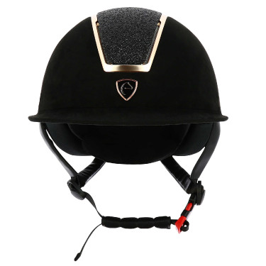 Casque Equithème Glint Lamé Noir / or rose nouveau modèle
