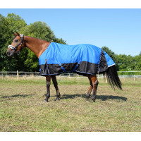 Couverture Equithème Tyrex 1200D Aisance Bleu / noir
