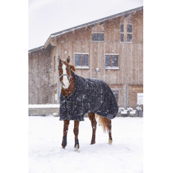 Couverture Riding World Oxford imperméable doublée polaire 300D Noir Couverture Riding World Oxford imperméable doublée polaire 300D Noir