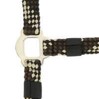 Licol + longe Equitheme Tressé Beige / chocolat / noir