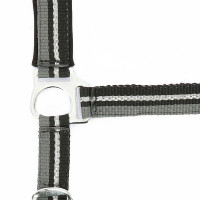 Licol + longe Norton Brillant Noir / gris / argent Licol + longe Norton Brillant Noir / gris / argent