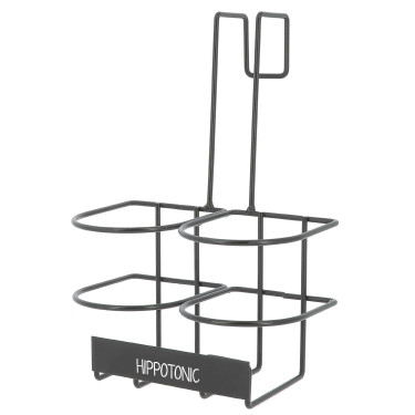 Porte-bouteilles Hippotonic à crochets Noir