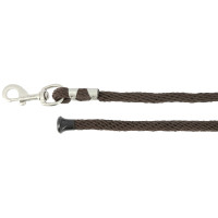 Longe d'attache Equithème Soft Satiné Chocolat Marron