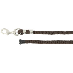 Longe d'attache Equithème Soft Satiné Chocolat Marron