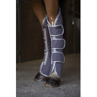 Guêtres de transport Equithème Tyrex 1200D recyclées Taupe Marron Guêtres de transport Equithème Tyrex 1200D recyclées Taupe Marron