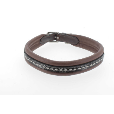 Collier pour chien Pénélope Point Sellier Havane Marron Collier pour chien Pénélope Point Sellier Havane Marron