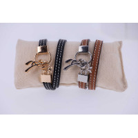 Bracelet Pénélope Signature Cognac Marron