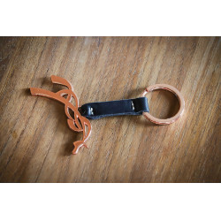 Porte clé Pénélope Noir / or rose