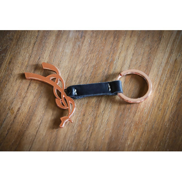 Porte clé Pénélope Noir / or rose