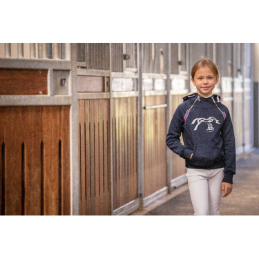 Sweat Eden by PL Double zip Bleu marine