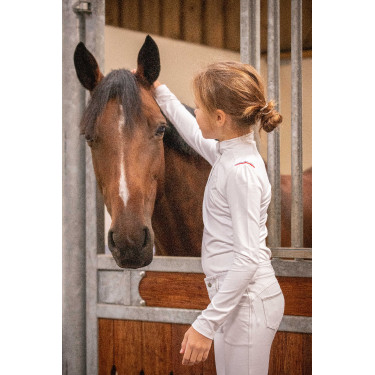 Polo de concours Eden by PL Bruges Blanc / galon bleu blanc rouge