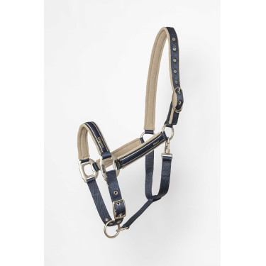 Licol Lami-Cell Elegance Marine / champagne Bleu