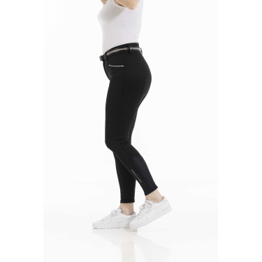 Pantalon Equithème Claudine fond silicone Noir Pantalon Equithème Claudine fond silicone Noir