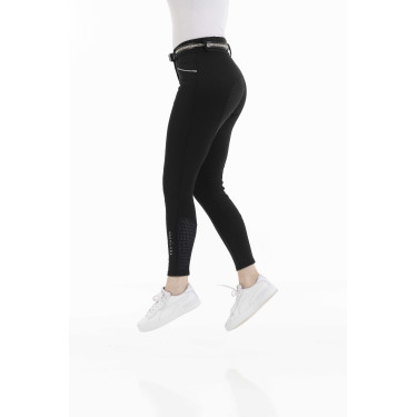 Pantalon Equithème Claudine fond silicone Noir Pantalon Equithème Claudine fond silicone Noir
