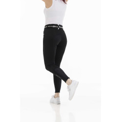 Pantalon Equithème Claudine fond silicone Noir Pantalon Equithème Claudine fond silicone Noir
