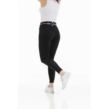 Pantalon Equithème Claudine fond silicone Noir Pantalon Equithème Claudine fond silicone Noir