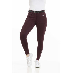 Pantalon Equithème Claudine fond silicone Bordeaux