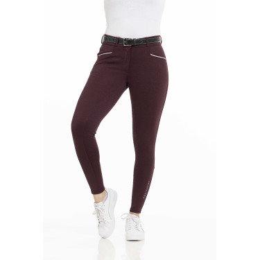 Pantalon Equithème Claudine fond silicone Bordeaux