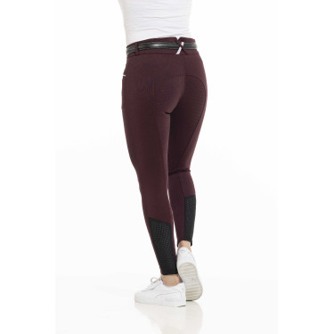 Pantalon Equithème Claudine fond silicone Bordeaux