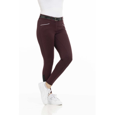 Pantalon Equithème Claudine fond silicone Bordeaux