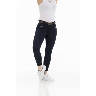 Pantalon Equithème Claudine fond silicone Bleu marine