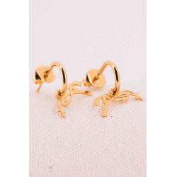 Boucles d'oreilles Créoles Pénélope Léonie Dorée