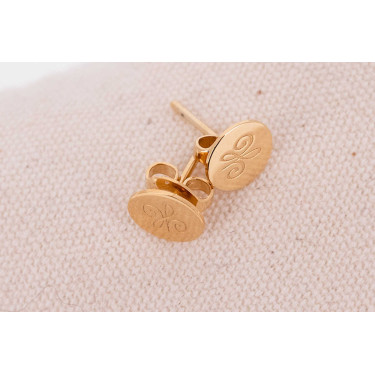 Boucles d'oreilles poussoir Pénélope Lou Arabesque Dorée