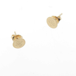 Boucles d'oreilles poussoir Pénélope Lou Arabesque Dorée