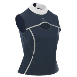 Polo Equithème Puebla sans manches Marine / gris Bleu