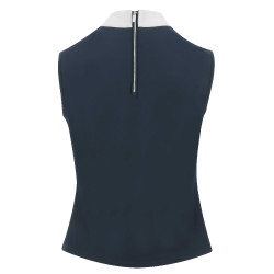 Polo Equithème Puebla sans manches Marine / gris Bleu