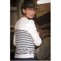 Pull Pénélope x Saint James Maelle Ecru / marine / rouge Motifs Pull Pénélope x Saint James Maelle Ecru / marine / rouge Motifs