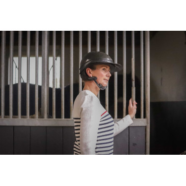 Pull Pénélope x Saint James Maelle Ecru / marine / rouge Motifs