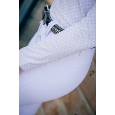 Polo concours Seville Pénélope manches longues Blanc