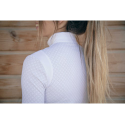 Polo concours Seville Pénélope manches longues Blanc