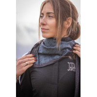 Foulard Pénélope Mya Noir / bleu canard Foulard Pénélope Mya Noir / bleu canard