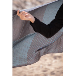 Foulard Pénélope Mya Noir / bleu canard