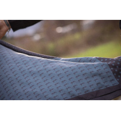 Foulard Pénélope Mya Noir / bleu canard