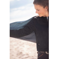 Foulard Pénélope Mya Noir / bleu canard