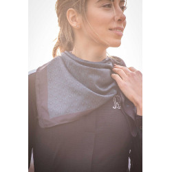 Foulard Pénélope Mya Noir / bleu canard