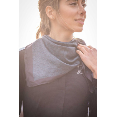 Foulard Pénélope Mya Noir / bleu canard